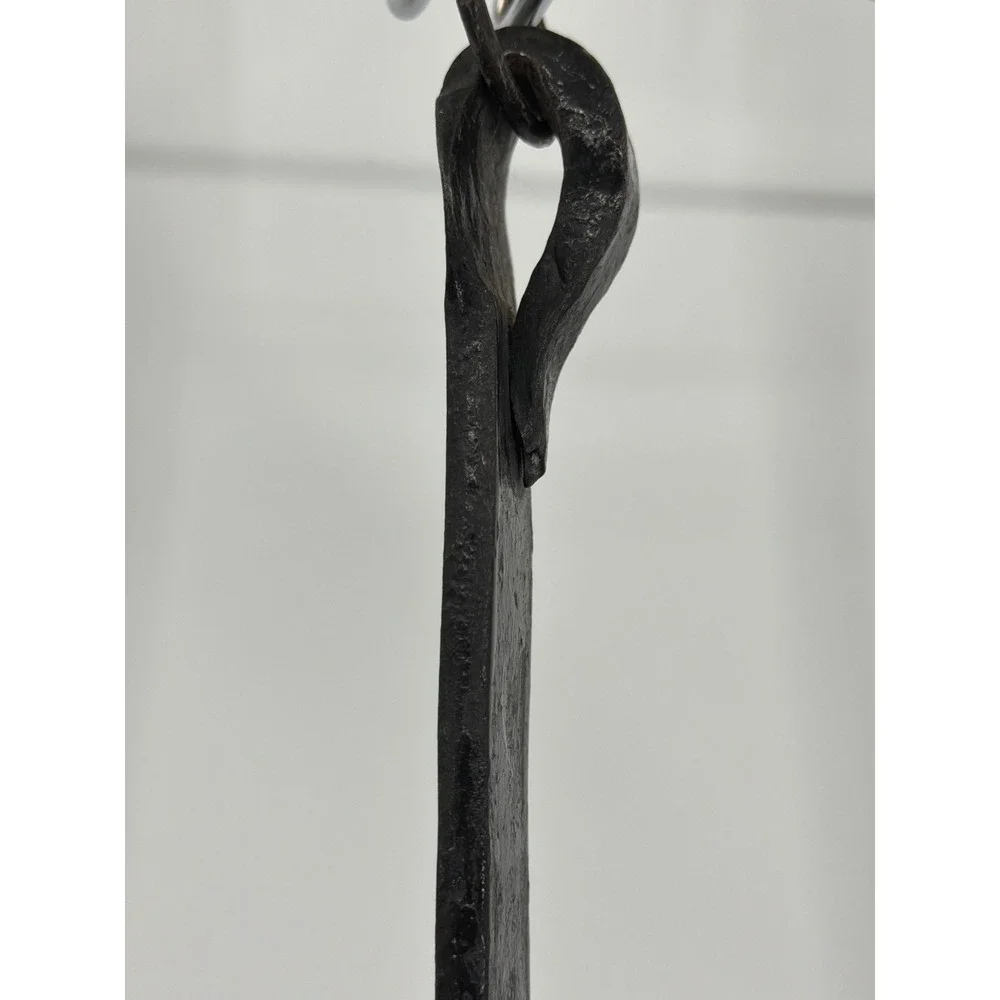 Antique Hand Hammered Copper Ladle Wrought Iron Handle Primitive Farmhouse Decor